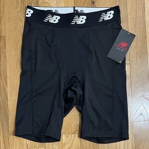NWT New Balance Black Men’s Compression Shorts, Moisture Wicking, Size M